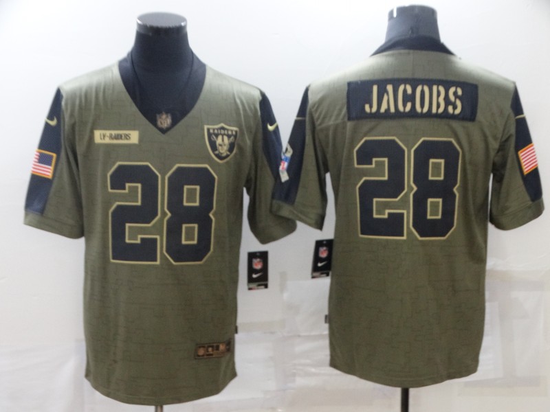 Men's Las Vegas Raiders Josh Jacobs #28 Brown Authentic Jersey